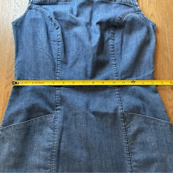 Boden Womens Size 4 Sleeveless Tamara Denim Dress Sheath Knee Length - Picture 10 of 12